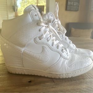 Nike Heeled White Sneakers